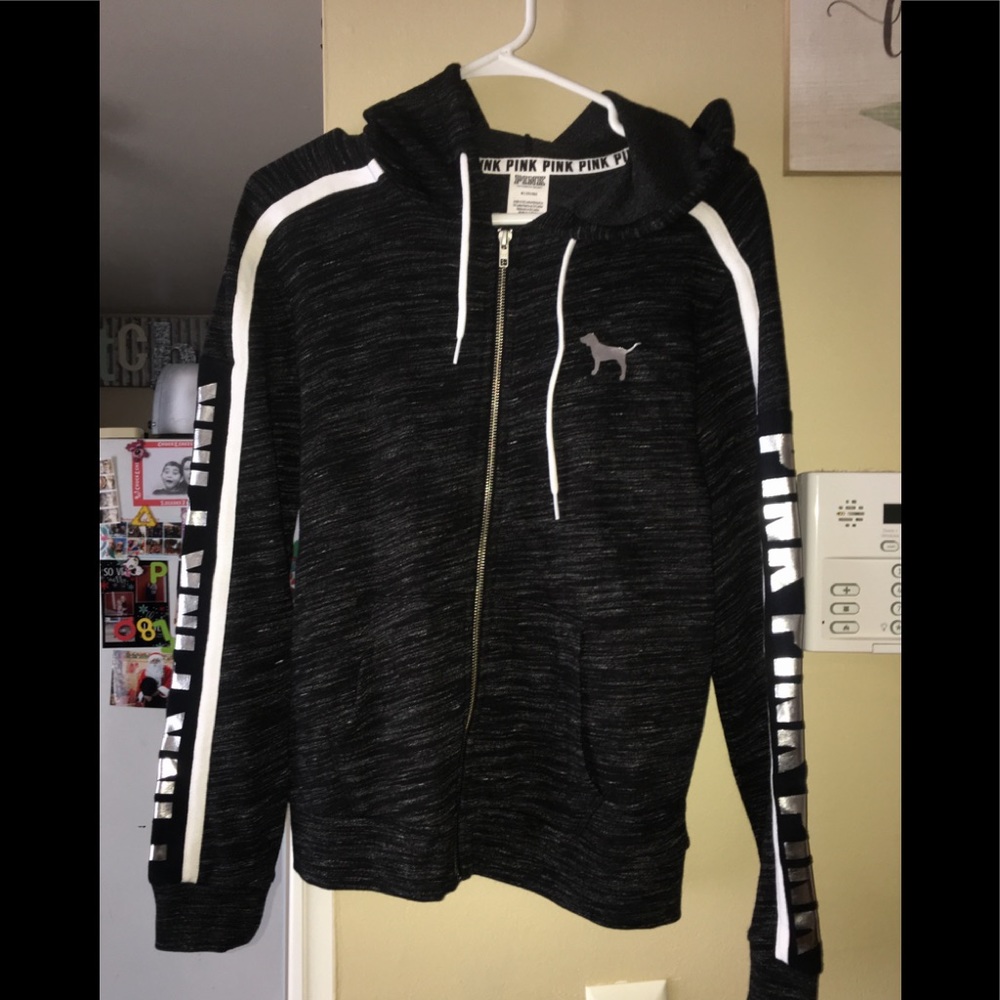 Pink zip up hoodie